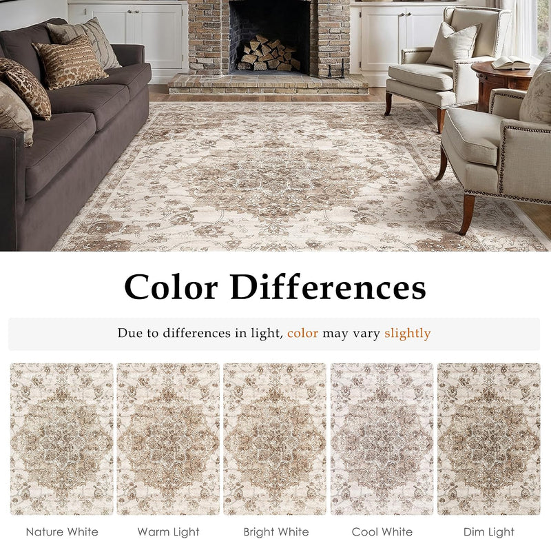 Rugs Living Room Large Machine Washable