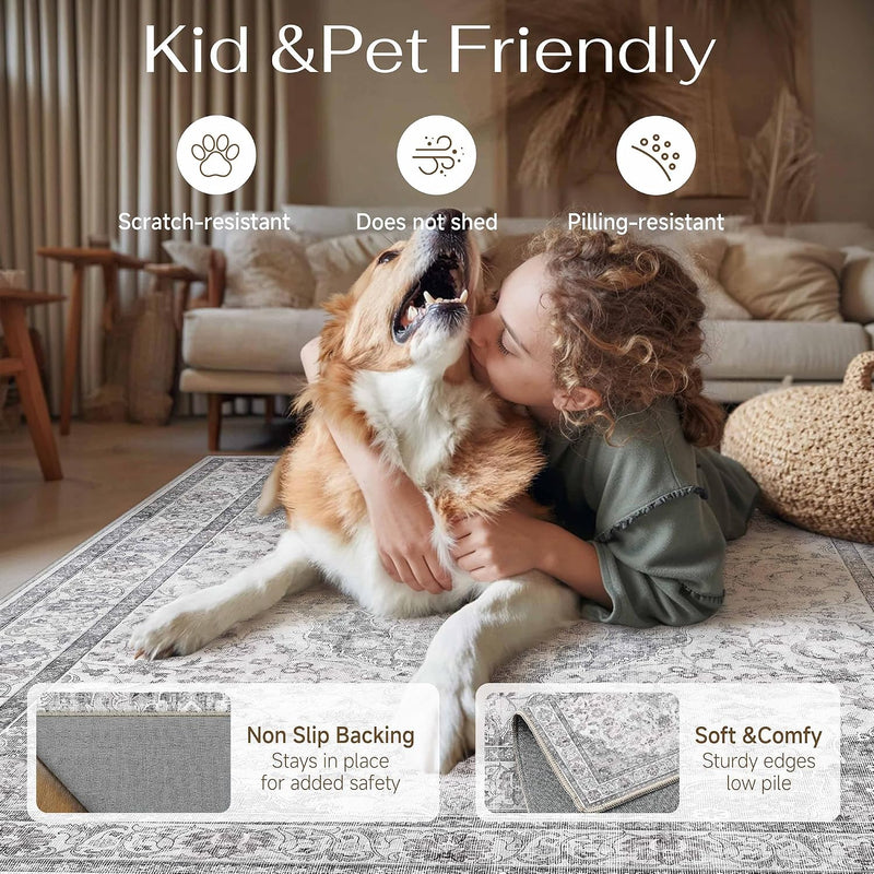 Rugs Living Room Large Machine Washable