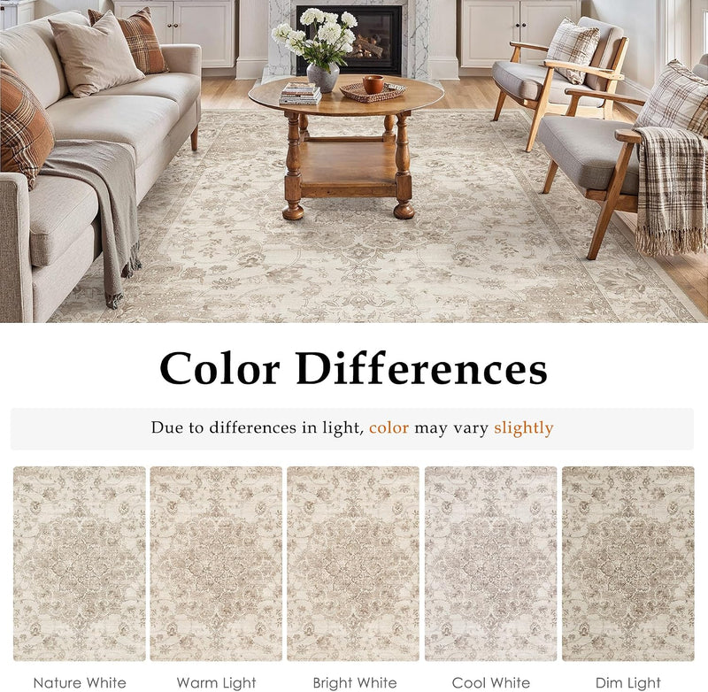 Rugs Living Room Large Machine Washable
