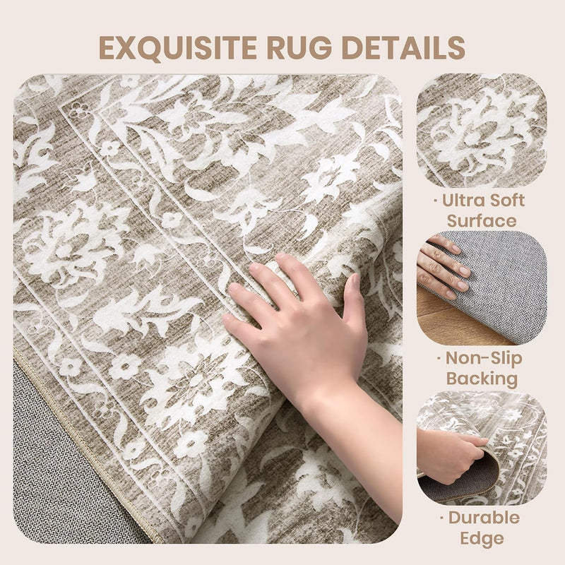 Washable Large Rugs for Living Room
