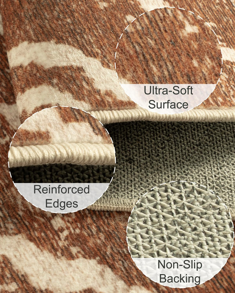 Washable Large Rugs Living Room Non-Slip