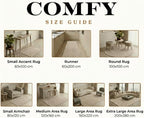 Washable Modern Living Room Rug Polyester Plain