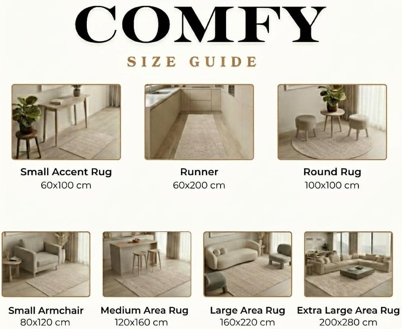 Washable Modern Living Room Rug Polyester Plain