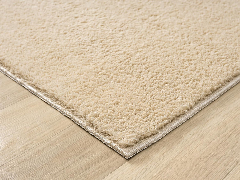 Washable Modern Living Room Rug Polyester Plain