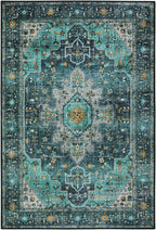 Washable Round Rug 6FT Large Living Room Circle