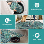 Washable Round Rug 6FT Large Living Room Circle
