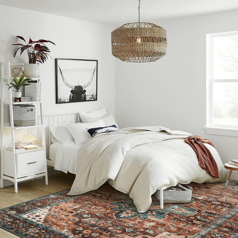 Washable Round Rug 6FT Large Living Room Circle