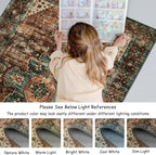 Washable Round Rug 6FT Large Living Room Circle