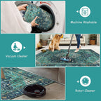 Washable Round Rug 6FT Large Living Room Circle