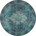 Washable Round Rug 6FT Large Living Room Circle