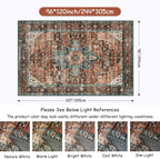 Washable Round Rug 6FT Large Living Room Circle