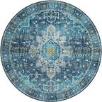 Washable Round Rug 6FT Large Living Room Circle