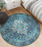 Washable Round Rug 6FT Large Living Room Circle