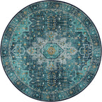 Washable Round Rug 6FT Large Living Room Circle