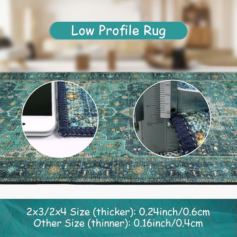 Washable Round Rug 6FT Large Living Room Circle