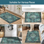 Washable Round Rug 6FT Large Living Room Circle