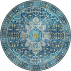 Washable Round Rug 6FT Large Living Room Circle