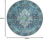 Washable Round Rug 6FT Large Living Room Circle