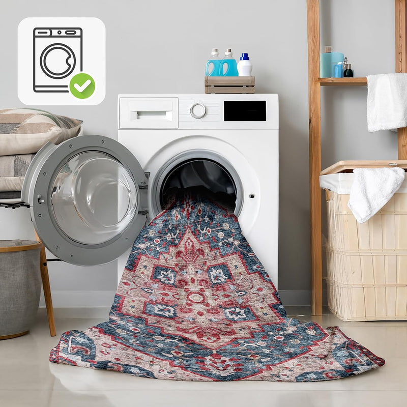 Washable Rug -%63 Cotton Low Pile Carpet