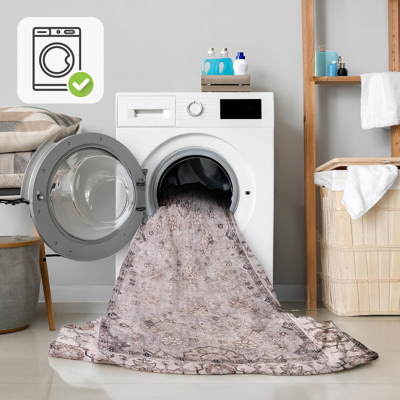 Washable Rug -%63 Cotton Low Pile Carpet