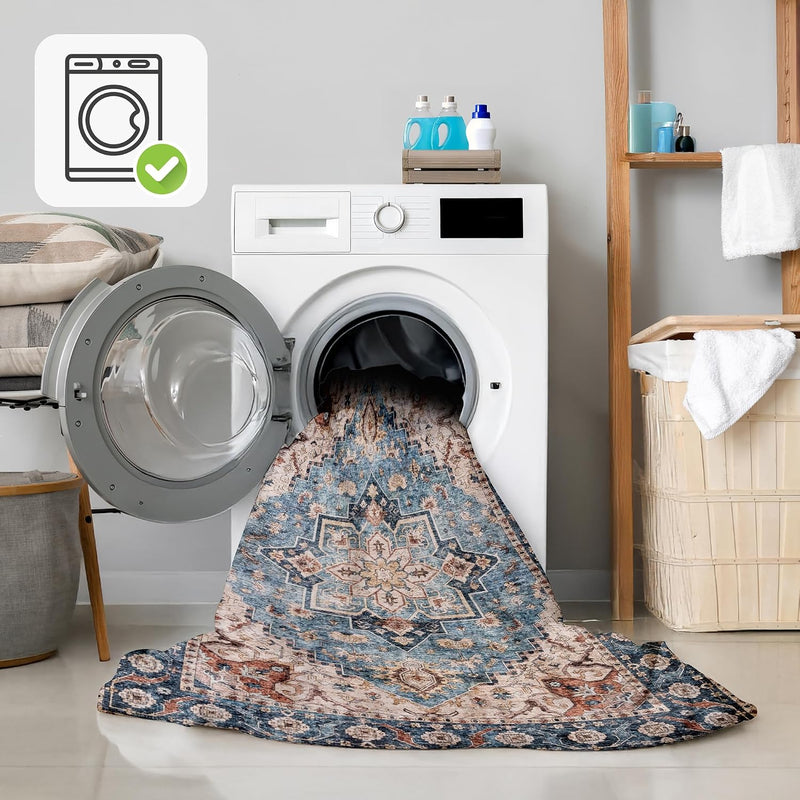 Washable Rug -%63 Cotton Low Pile Carpet