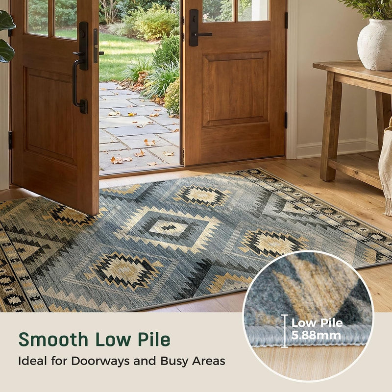Washable Rug -%63 Cotton Low Pile Carpet