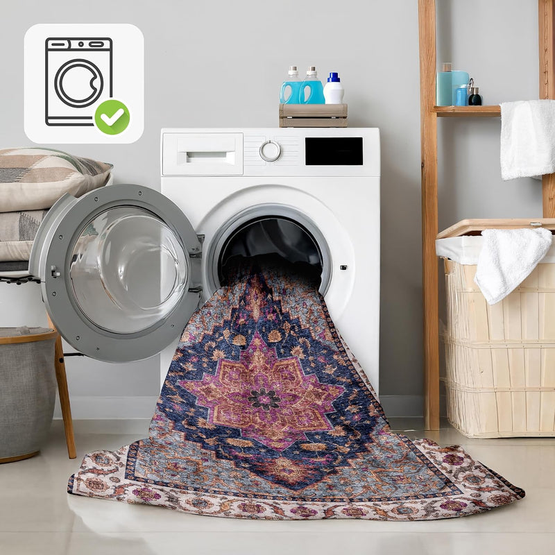 Washable Rug -%63 Cotton Low Pile Carpet