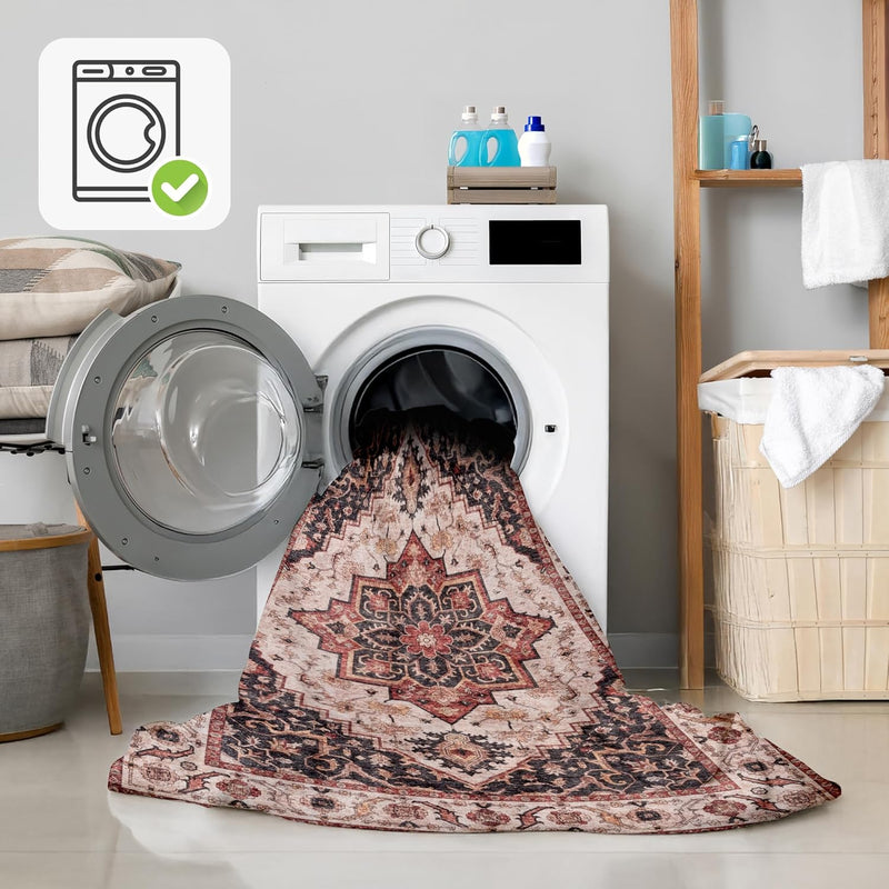 Washable Rug -%63 Cotton Low Pile Carpet