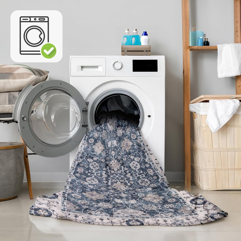 Washable Rug -%63 Cotton Low Pile Carpet