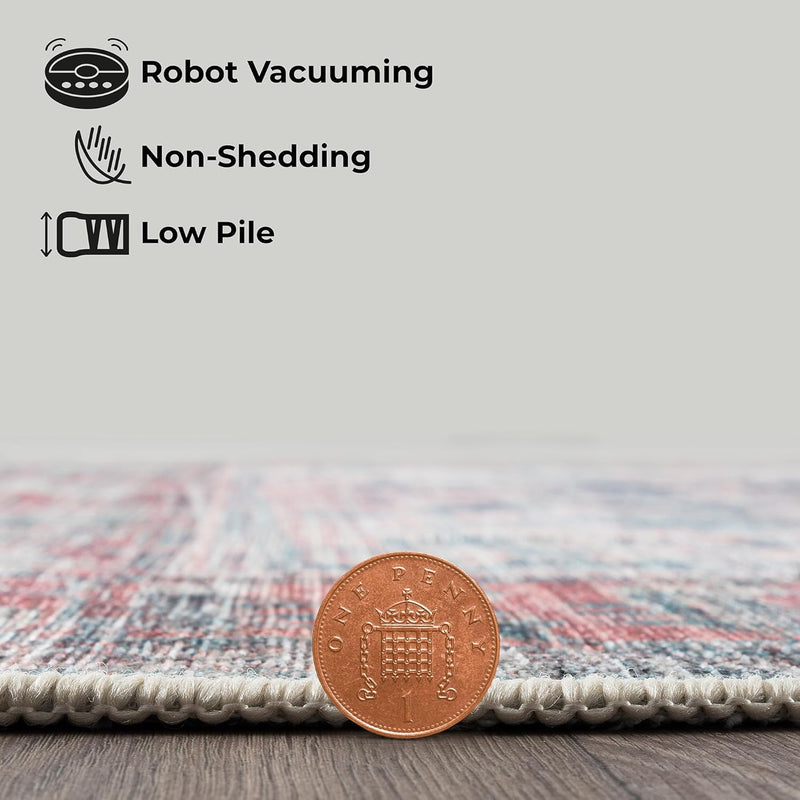 Washable Rug Midsize Aesthetic Crimson 75% Recycled