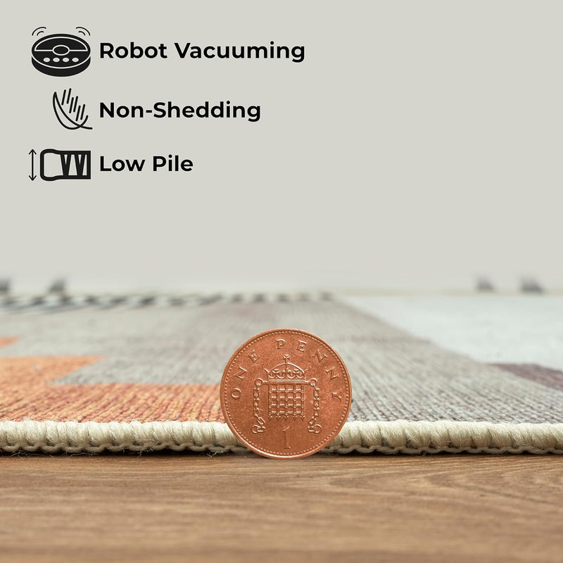 Washable Rug Midsize Aesthetic Crimson 75% Recycled