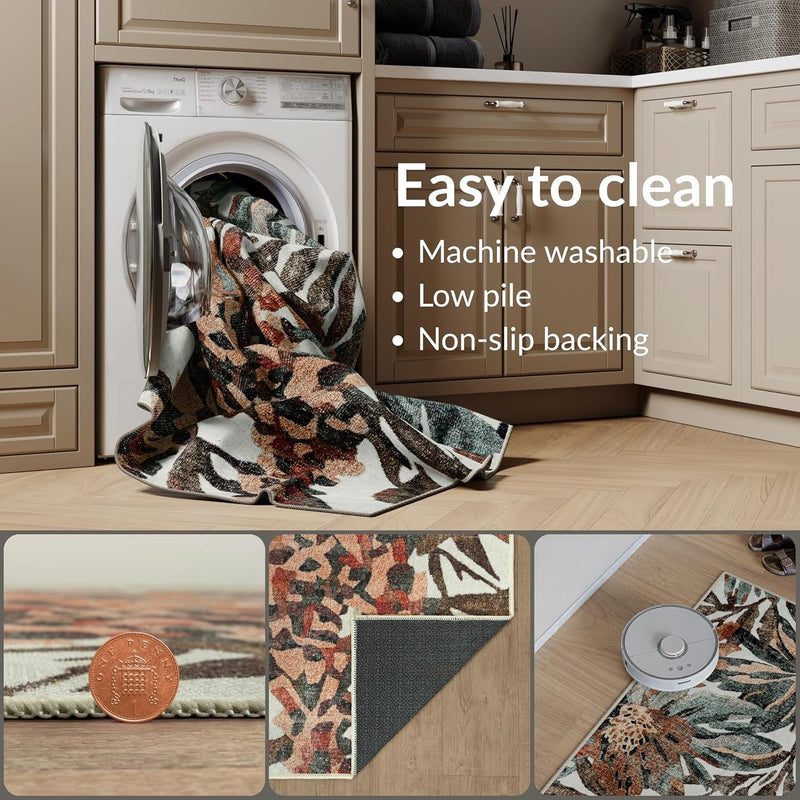Washable Rug Midsize Aesthetic Crimson 75% Recycled
