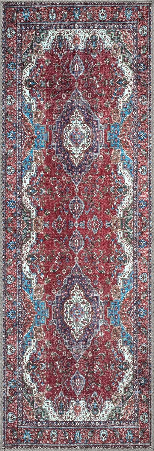 Washable Rug Midsize Aesthetic Crimson 75% Recycled