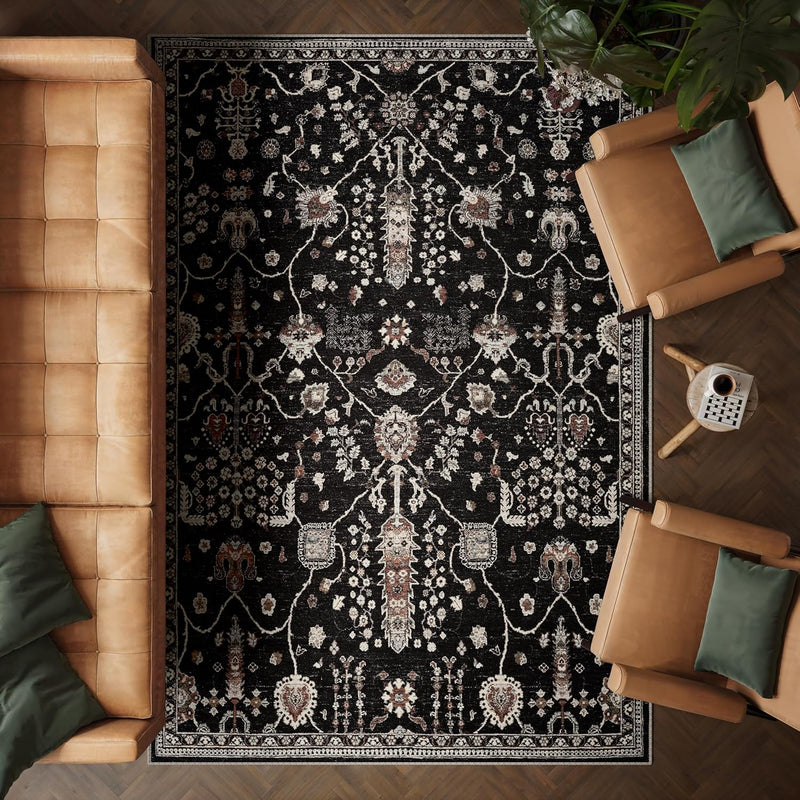 Washable Rug Midsize Aesthetic Crimson 75% Recycled