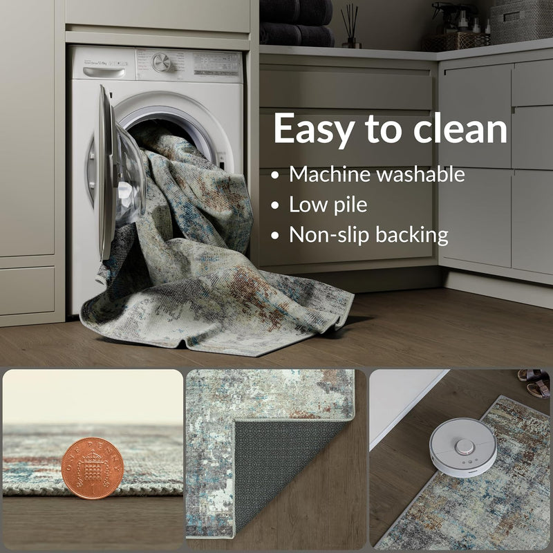 Washable Rug 75% Recycled Cotton Short Pile