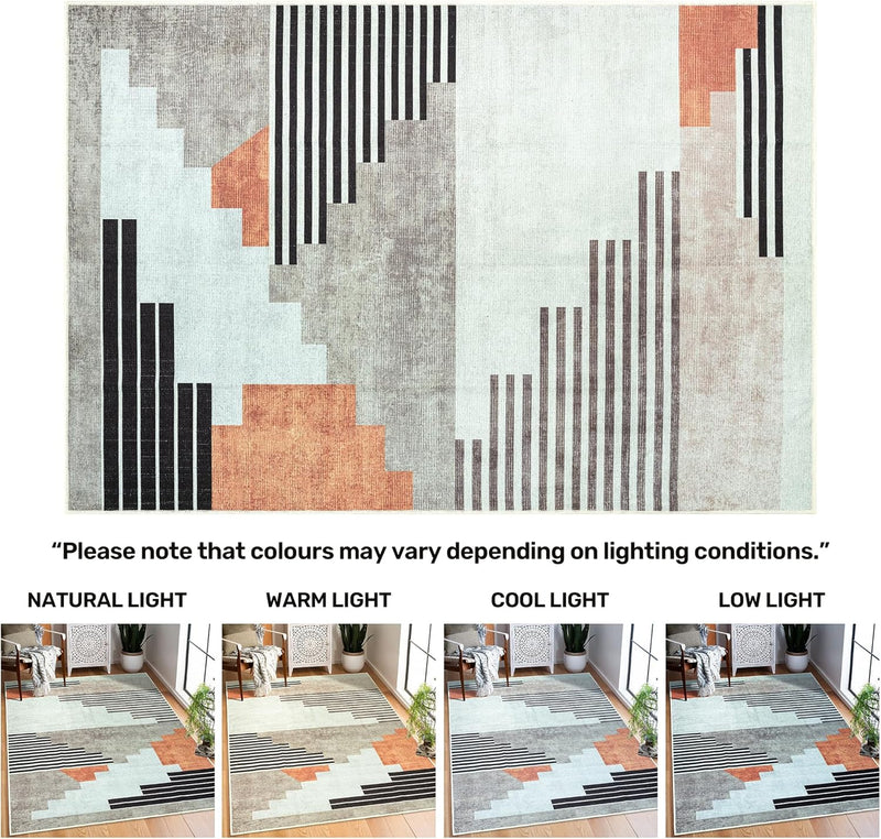 Washable Rug Midsize Aesthetic Crimson 75% Recycled