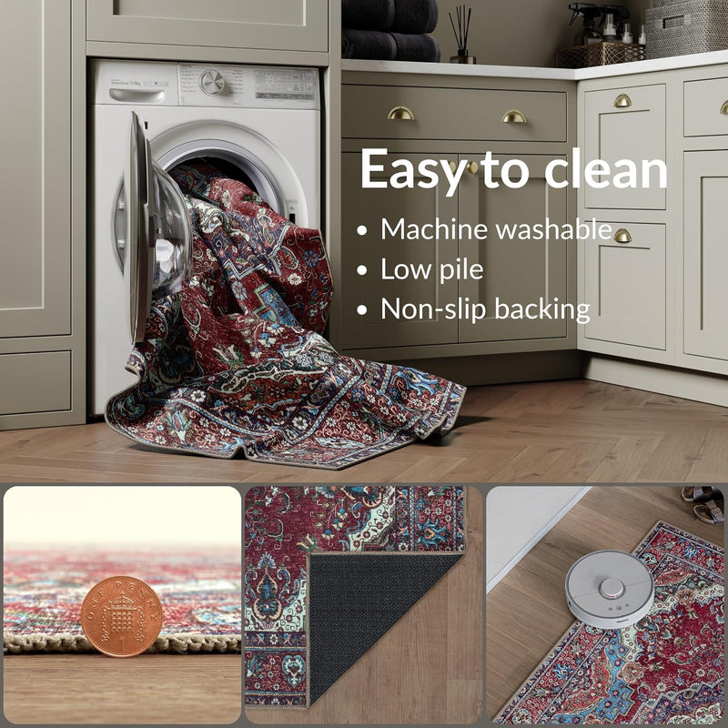 Washable Rug 75% Recycled Cotton Short Pile