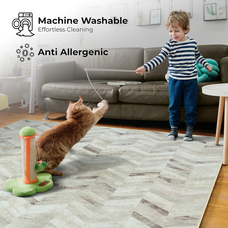 Washable Rug 75% Recycled Cotton Short Pile
