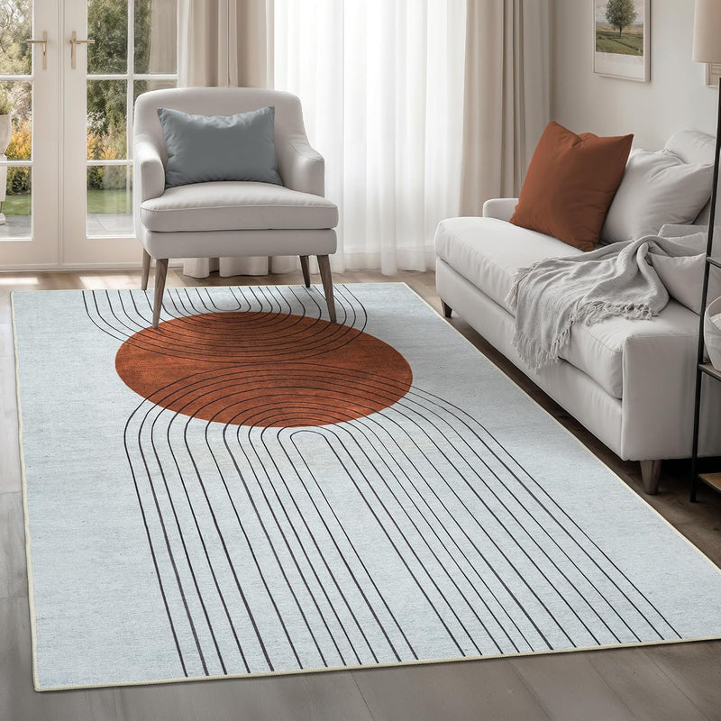 Washable Rug Midsize Aesthetic Crimson 75% Recycled