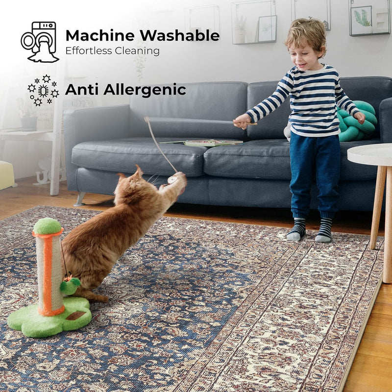 Washable Rug Midsize Aesthetic Crimson 75% Recycled