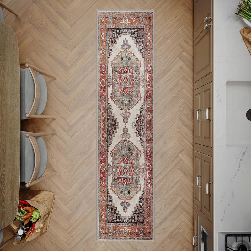 Washable Rug Midsize Aesthetic Crimson 75% Recycled