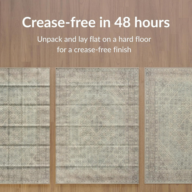 Washable Rug Midsize Aesthetic Crimson 75% Recycled