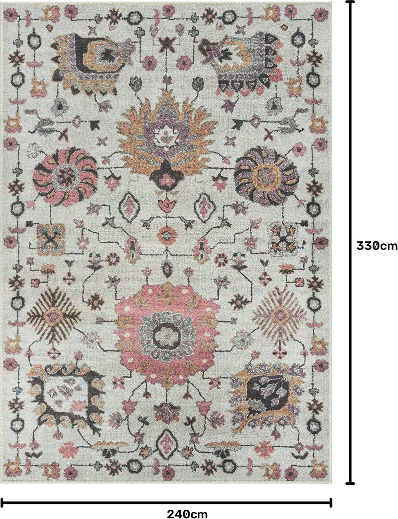 Washable Rug Midsize Aesthetic Crimson 75% Recycled
