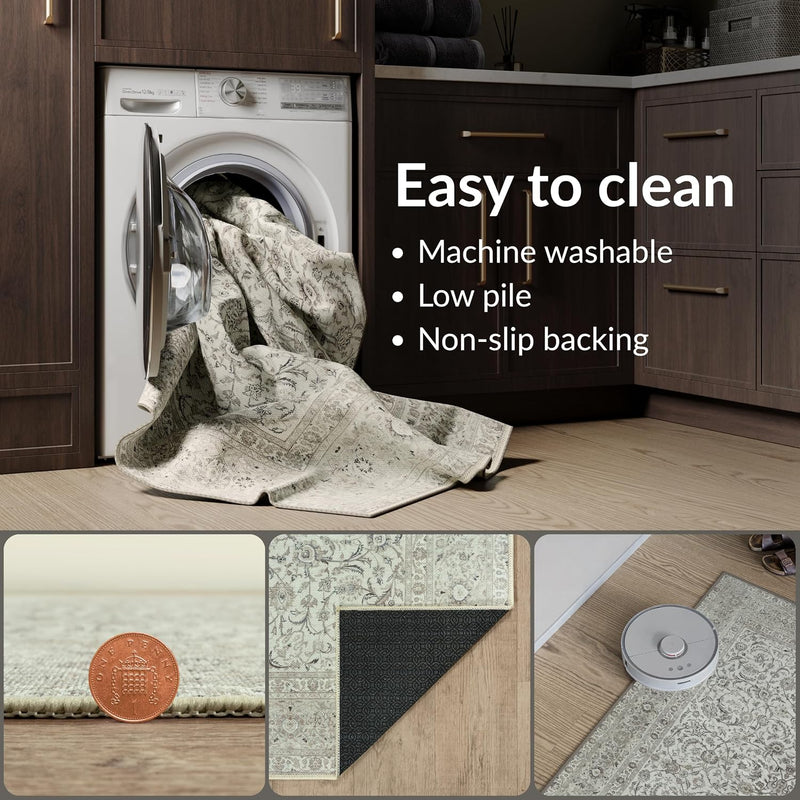 Washable Rug 75% Recycled Cotton Short Pile