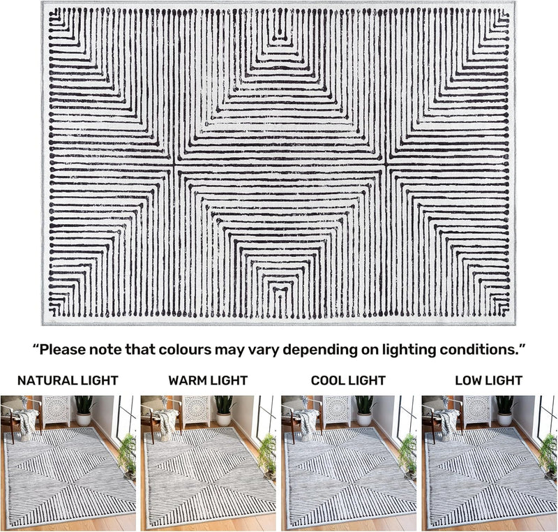 Washable Rug Midsize Aesthetic Crimson 75% Recycled
