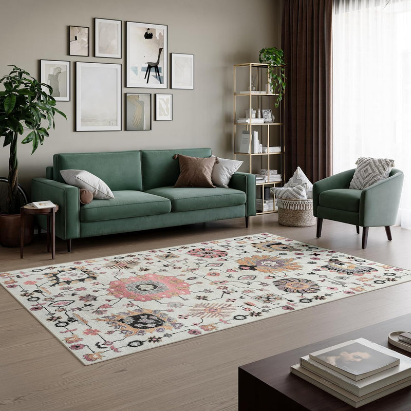 Washable Rug Midsize Aesthetic Crimson 75% Recycled