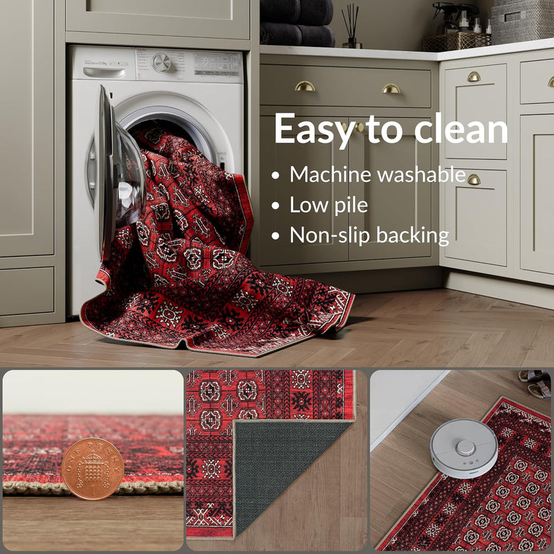 Washable Rug 75% Recycled Cotton Short Pile