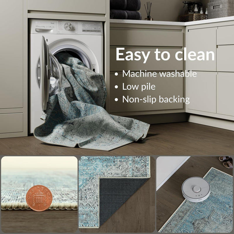 Washable Rug Midsize Aesthetic Crimson 75% Recycled