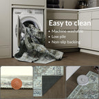 Washable Rug Midsize Aesthetic Crimson 75% Recycled