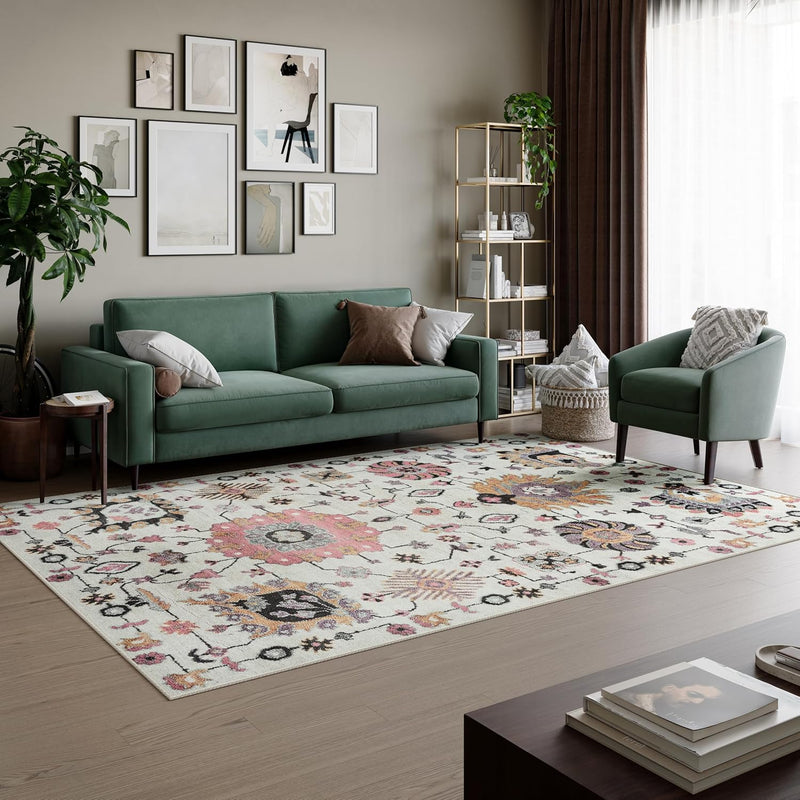 Washable Rug Midsize Aesthetic Crimson 75% Recycled